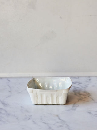 White Porcelain Berry Basket - in 3 sizes
