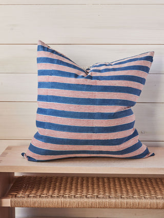 'Kamala' Hand Block-printed Linen Pillow