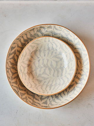 Handmade Wheel-Thrown Ceramic Bowl in Opal Fern