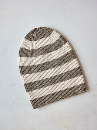 Wool Cashmere Rugby Stripe Hat