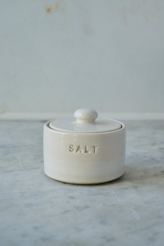 Handmade Ceramic Salt Cellar with Lid