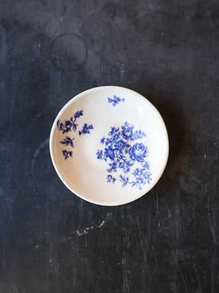 Handmade Blue Floral Round Dish