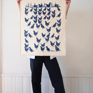 'Hen House' Linen Tea Towel