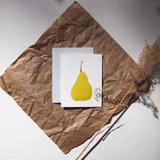 'Crisp Pear' - letterpress card