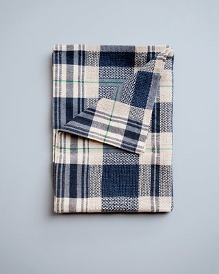 Cobalt Check Woven Kitchen Towel