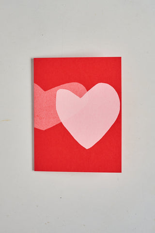 'Red Hearts' - Silkscreen Card