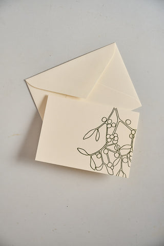 'Mistletoe' - Letterpress Card