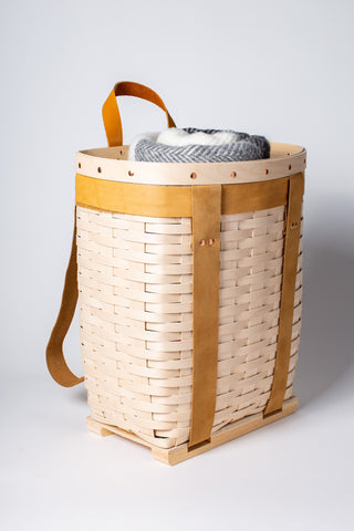 Maine Pack Basket with Leather Straps - a TLK exclusive