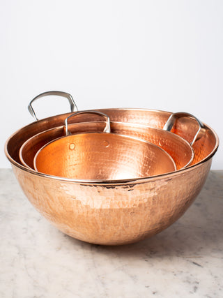 Copper Mixing Bowls - in 3 sizes