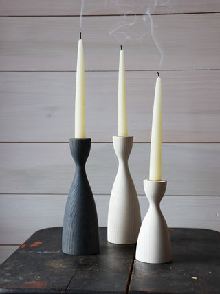 Pantry Candlestick, White - in 2 sizes
