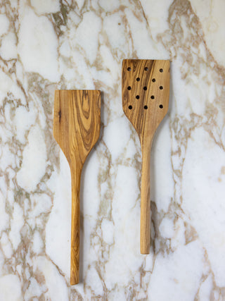 Olive Wood Modern Spatula - in 2 options