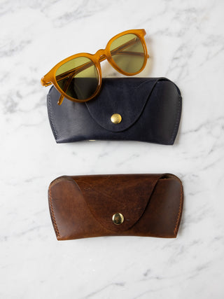 Kennedy & Co. Handmade Leather Glasses Case - in 2 colors